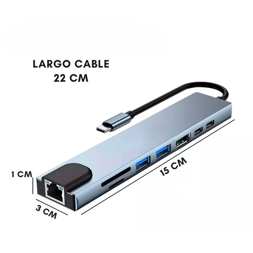 El HUB USB-C 8 en 1 conecta TODO al mismo tiempo